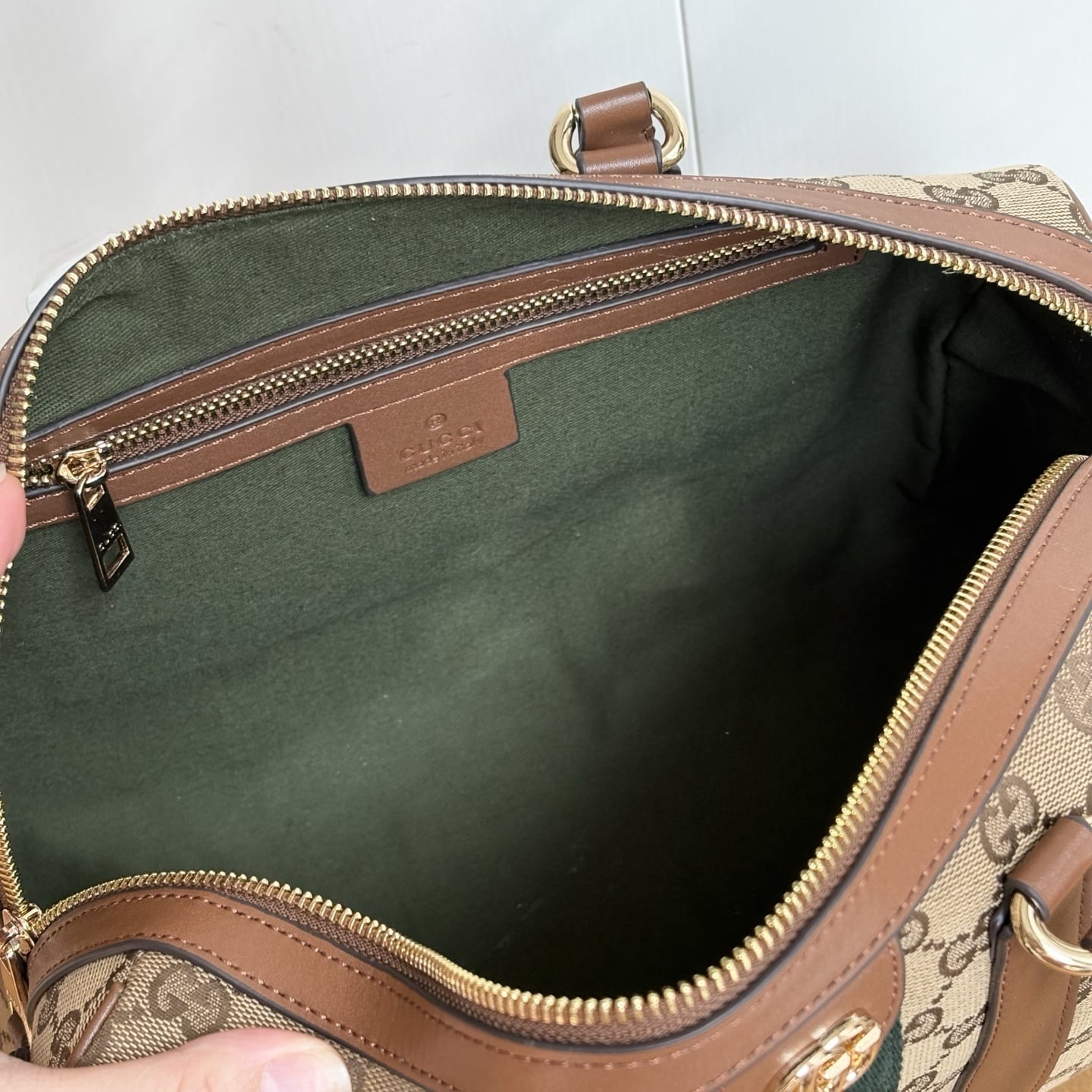 Gucci Vanity Medium GG Canvas Top Handle Bag Beige And Brown 27Cm 857799 FAFUF 9870 - Image 9