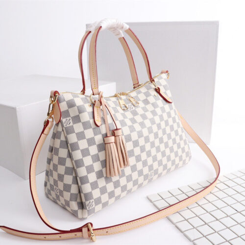 Alternative view of Louis Vuitton Lymington Damier Azur Canvas Handle Bag Beige 35Cm N40022