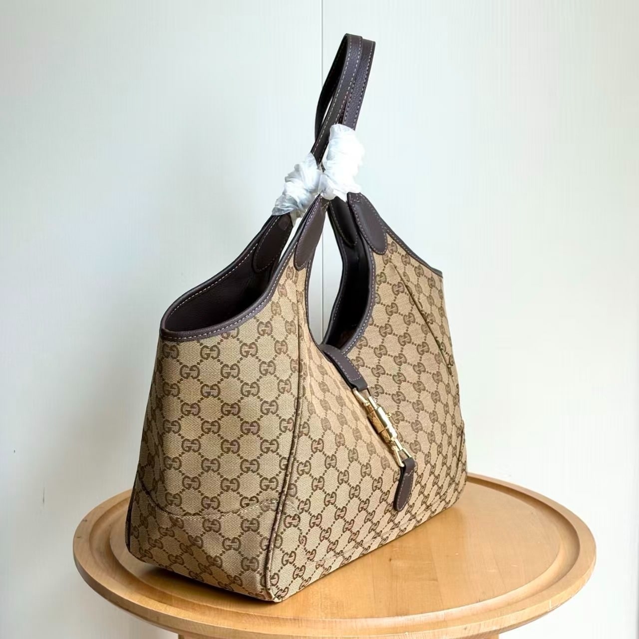 Gucci Mercato Medium GG Canvas Tote Bag Sand And Dark Brown 35Cm 866645 FAFV2 9651 - Image 3