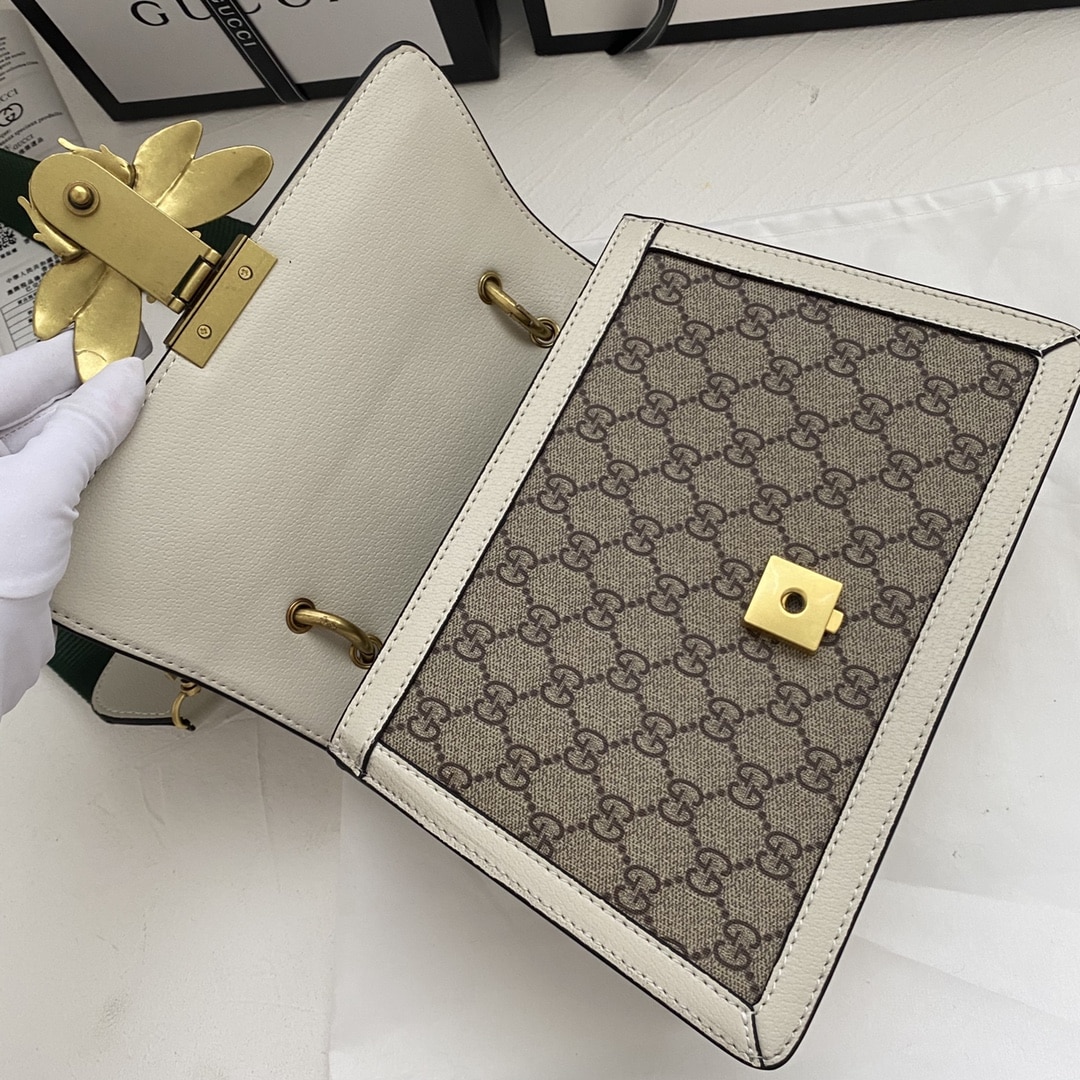 Gucci Queen Margaret Small GG Supreme Canvas Top Handle Bag White 25Cm 476541 9I6St 9753 - Image 6