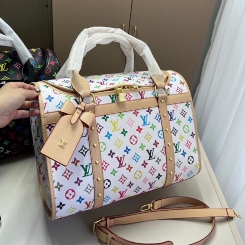 Alternative view of Louis Vuitton X Takashi Murakami Dog Handle Bag Multicolore Blanc 44Cm M13741