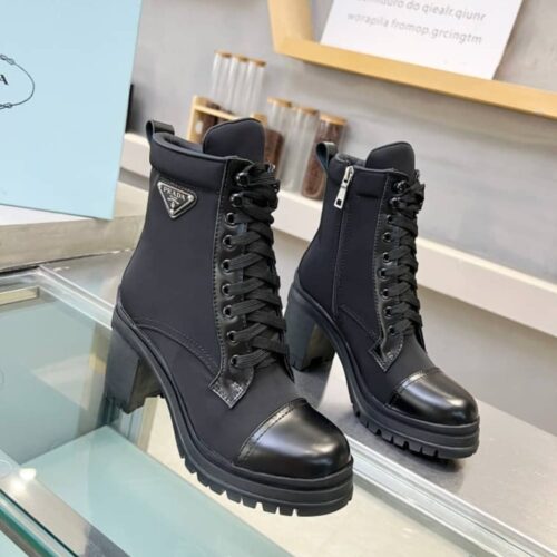 Alternative view of Prada Re Nylon And Leather Booties Black 1T239N 3Lfu F0002 F 085