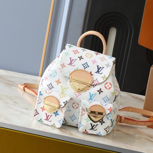 Alternative view of Louis Vuitton X Takashi Murakami Venice Monogram Canvas Backpack Multicolored 26cm M13081