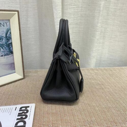 Alternative view of Hermes Birkin Mini Epsom Gold Hardware Handbag Black 20Cm