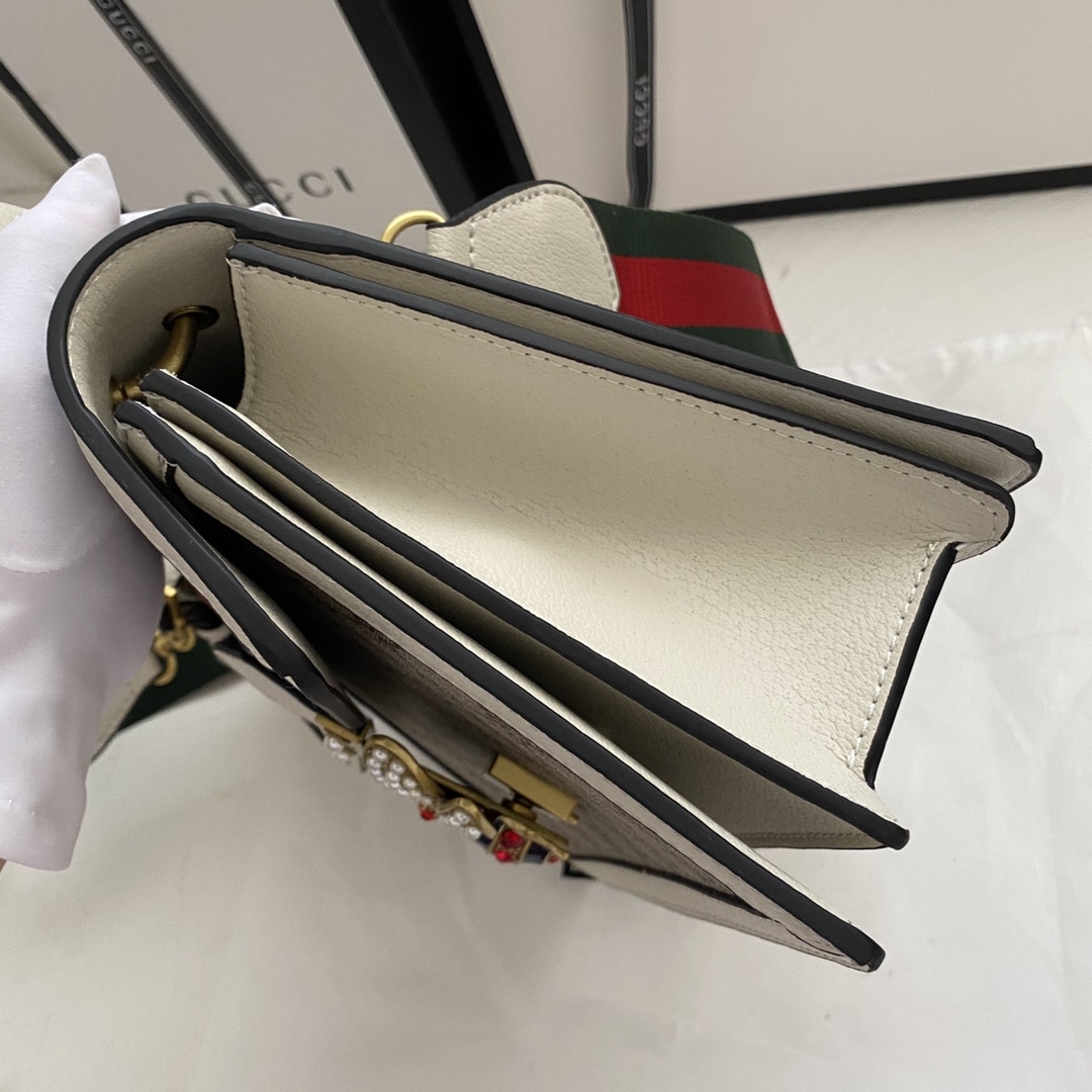 Gucci Queen Margaret Small GG Supreme Canvas Top Handle Bag White 25Cm 476541 9I6St 9753 - Image 4