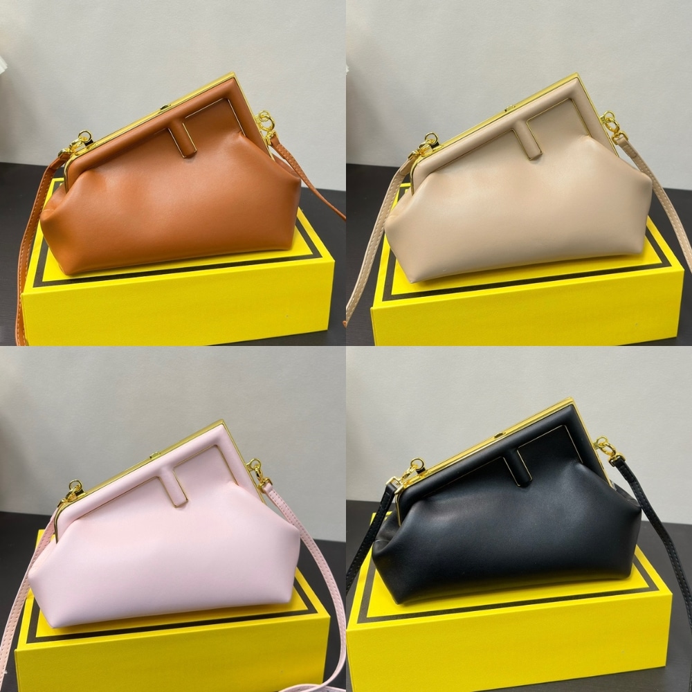 Fendi First Small Leather Clutch Brown 23Cm 8Bp129Abvef0Nyj - Image 3
