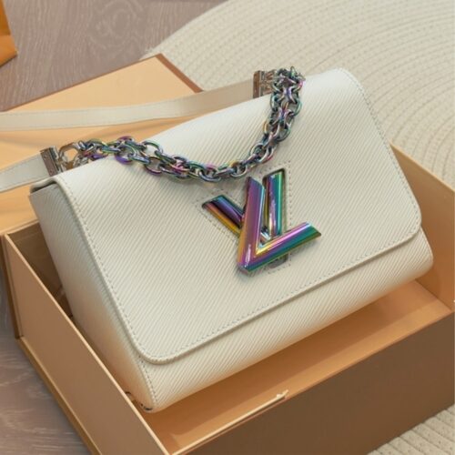 Alternative view of Louis Vuitton Twist Crossbody Bag White Rainbow 23Cm