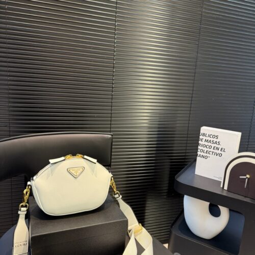 Alternative view of Prada Mini Leather Shoulder Bag White 21cm