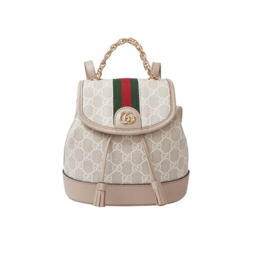 Gucci Ophidia Mini GG Supreme Canvas Backpack Cream 22Cm