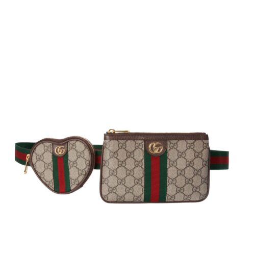 Gucci Ophidia GG Supreme Canvas Belt Bag Beige Ebony 20cm 698805 96iwg 8745gg