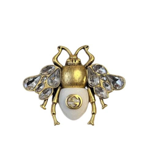 Gucci Bee Stone Brooch Gold