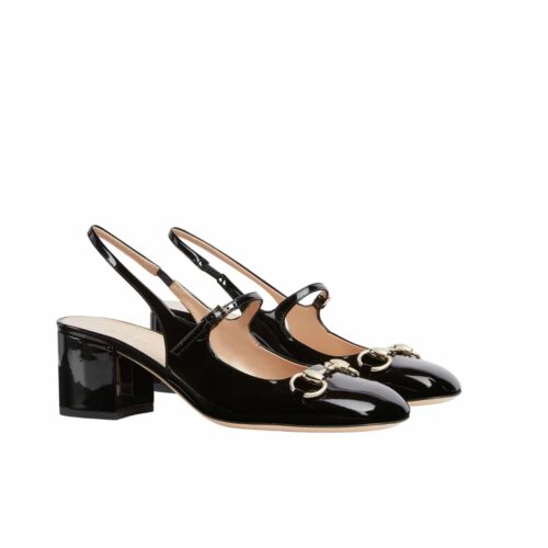 Gucci Women's Horsebit Leather Pump Black 801893 Bnc80 1000