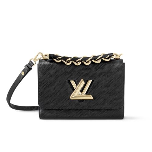 Louis Vuitton Twist MM Epi Leather Handbag Black 23Cm