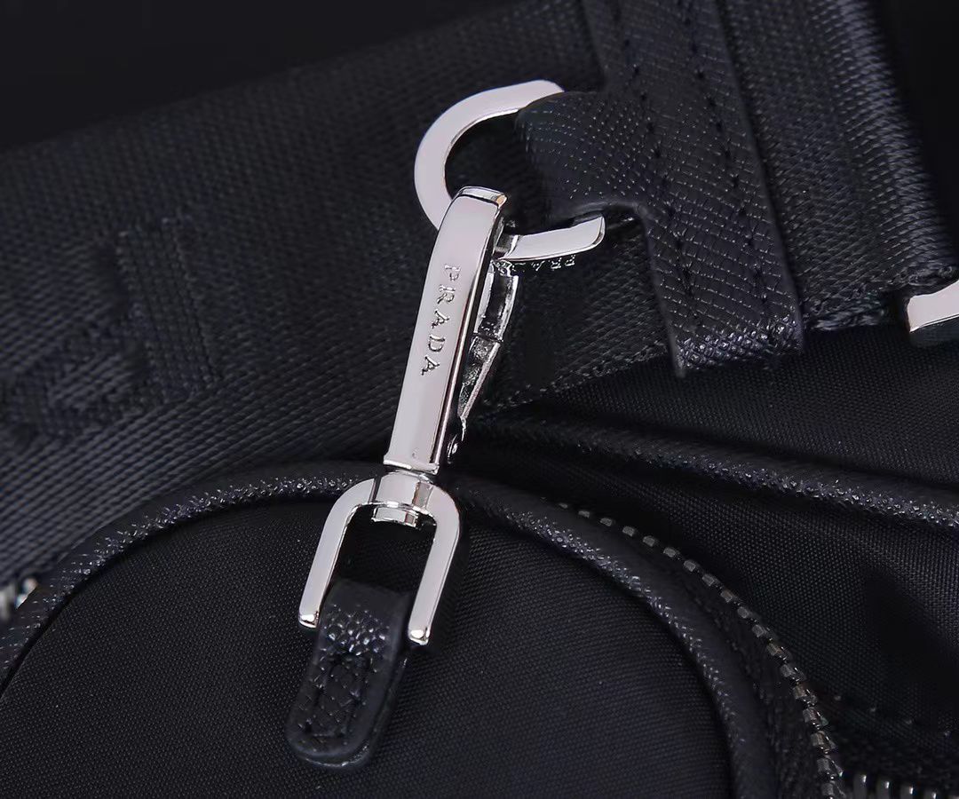 Prada Re Nylon Shoulder Bag Black 23Cm 1BC167 RV44 F0002 V B1M - Image 7
