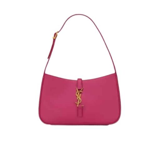 Saint Laurent Le 5 À 7 Smooth Leather Hobo Bag Pink 25Cm