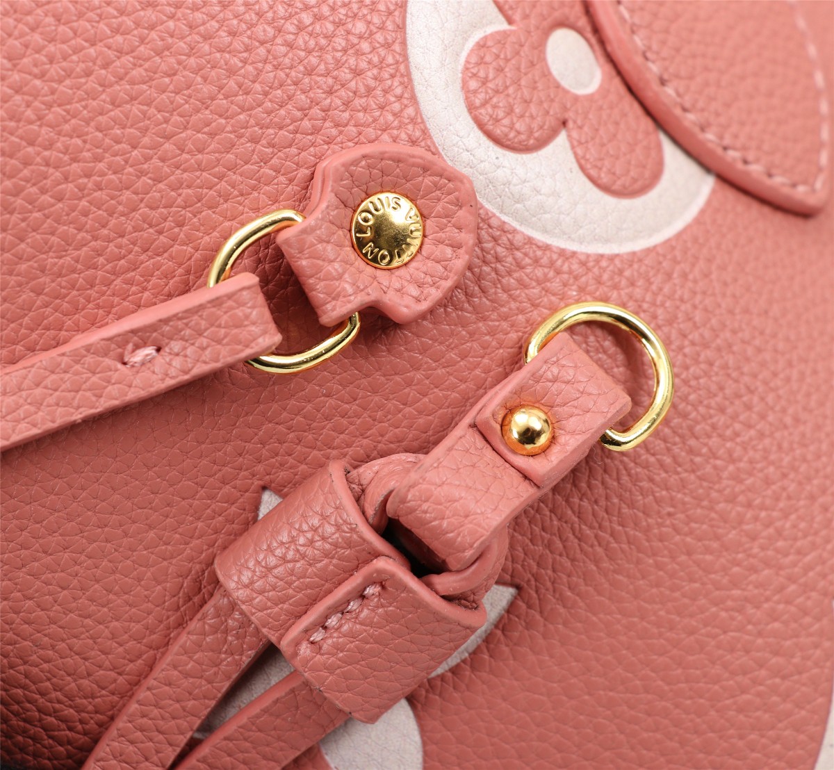 Louis Vuitton Neverfull MM Bicolor Monogram Empreinte Tote Bag Trianon Pink 31cm M46329 - Image 7