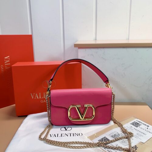 Alternative view of Valentino Locó Small Shoulder Bag In Calfskin Rose Violet 1W2B0K53Zxlm24