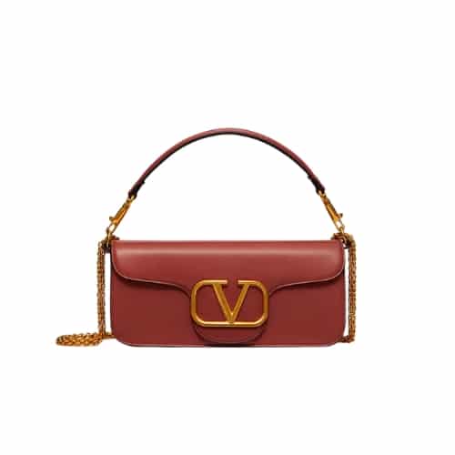 Valentino Locó Calfskin Shoulder Bag In Brown 1W2B0K30Zxlpvg
