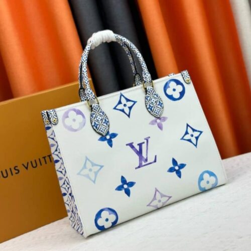 Alternative view of Louis Vuitton By The Pool Onthego MM Tote Bag Blue 35Cm