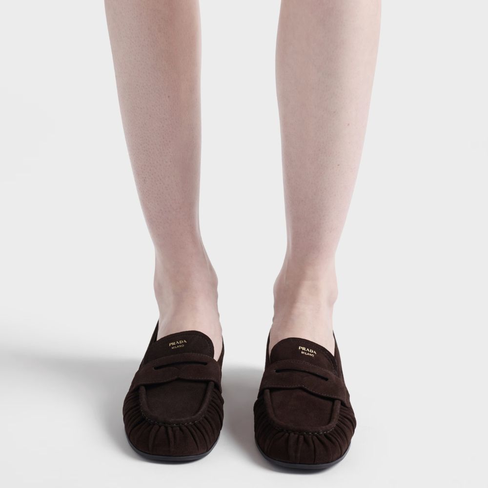 Prada Suede Loafers Dark Brown 1D175O 008 F0003 F 020 - Image 11