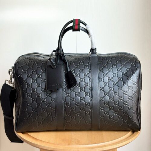 Alternative view of Gucci GG Emblem Medium Duffle Bag Black 45Cm 850220 AAFOM 1053