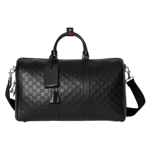 Gucci GG Emblem Medium Duffle Bag Black 45Cm 850220 AAFOM 1053