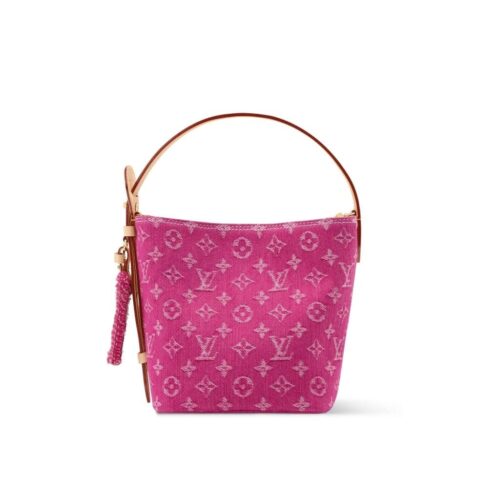 Louis Vuitton All In BB Monogram Denim Bucket Bag Fuchsia Pink 18cm M27626
