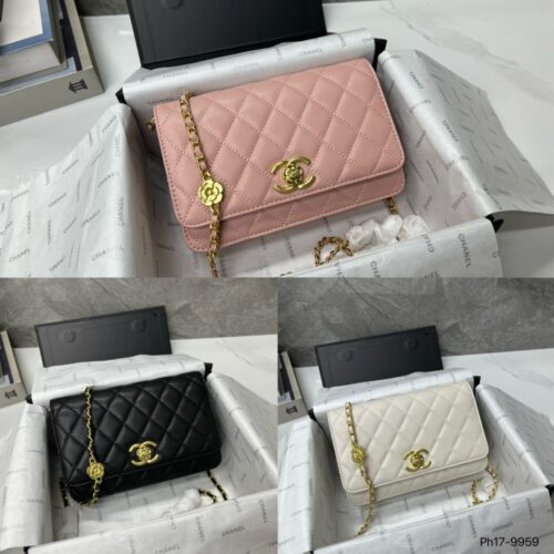 Alternative view of Chanel Wallet On Chain Small Grained Leather Crossbody Bag Black 19cm AP3580 B14320 94305