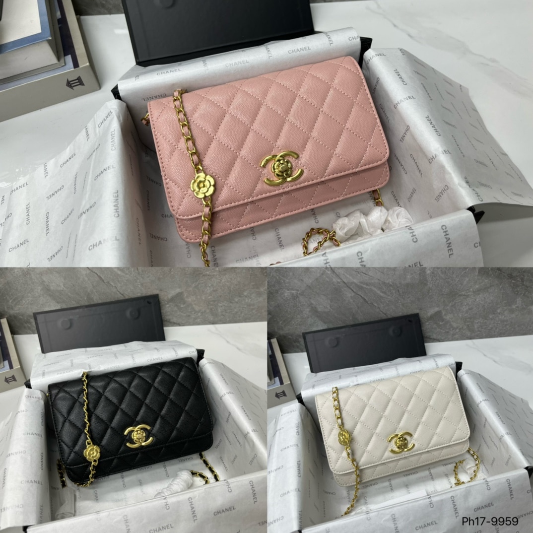 Chanel Wallet On Chain Small Grained Leather Crossbody Bag Black 19cm AP3580 B14320 94305 - Image 2