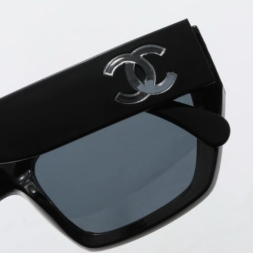 Alternative view of Chanel Cat Eye Sunglasses Acetate Black Silver