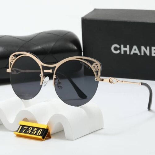 Alternative view of Chanel Cutout Round Sunglasses Black