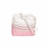 Chanel 22 Mini Gradient Smooth Leather Bucket Bag Pink White 20cm