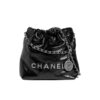 Chanel 22 Mini Smooth Leather Bucket Bag Black 22cm