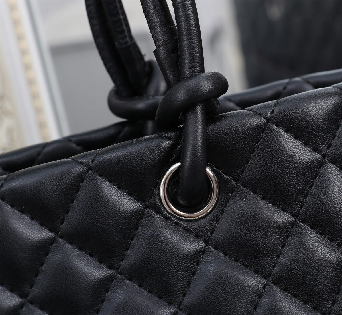 Chanel Cambon Line Large Smooth Leather Tote Bag Black 41cm A25169 - Image 6