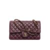 Chanel Classic Medium Smooth Leather Handbags Burgundy 25cm