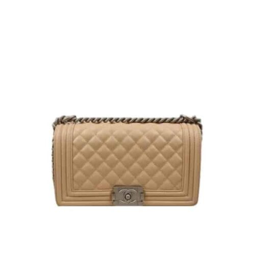 Chanel Boy Chanel Handbag Nude 25Cm