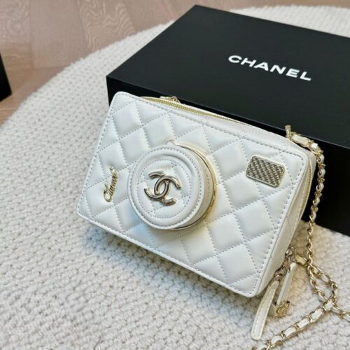 Alternative view of Chanel Camera Bag White 18Cm As4817 B16255 10601