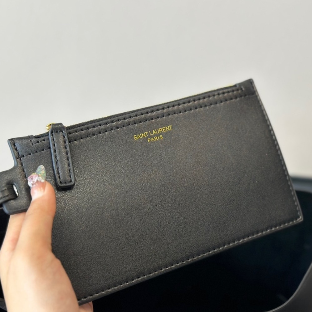 Saint Laurent Shopping Saint Laurent Medium Leather Tote Bag Black 33Cm 600281Csv0J1000 - Image 4