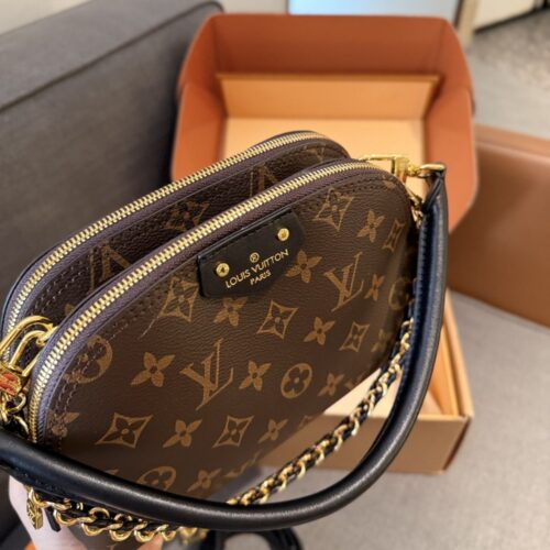 Alternative view of Louis Vuitton Be Alma Monogram Canvas Shoulder Bag Brown Black 20Cm M12996