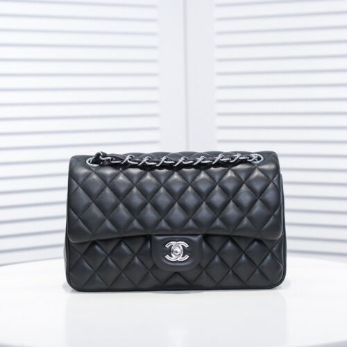 Alternative view of Chanel Classic Medium Smooth Leather Flap Bag Black 25cm A01113 Y01480 94305