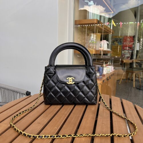 Alternative view of Chanel Kelly Mini Smooth Leather Top Handle Bag Black 19cm AS4416 B14296 94305