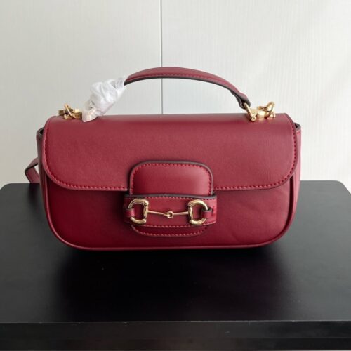 Alternative view of Gucci Horsebit 1955 Small Leather Top Handle Bag Rosso Ancora Red 22Cm ‎815206 Aaec2 6207