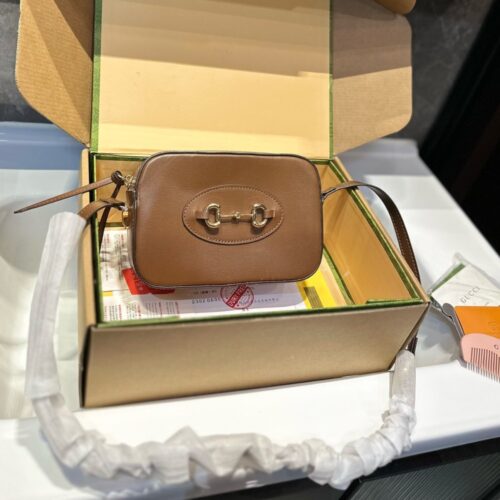 Alternative view of Gucci Horsebit 1955 Mini Leather Shoulder Bag Brown 18Cm‎ 760196 1Aaqd 2361