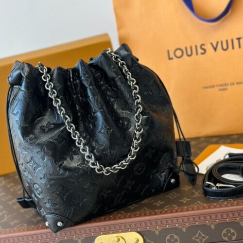 Alternative view of Louis Vuitton Noé Trunk PM Bucket Bag Black 27Cm M13484