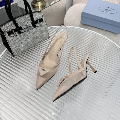 Alternative view of Prada Mesh Fabric Slingback Pumps Nude 1I891N 099 F0485 F 075
