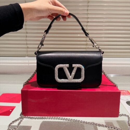 Alternative view of Valentino Garavani Locó Small Shoulder Bag With Jewel Logo Black 20Cm 7W2B0K53CWR 249