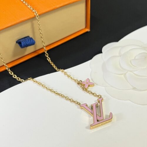 Alternative view of Louis Vuitton Lv Iconic Enamel Necklace Pink M01215