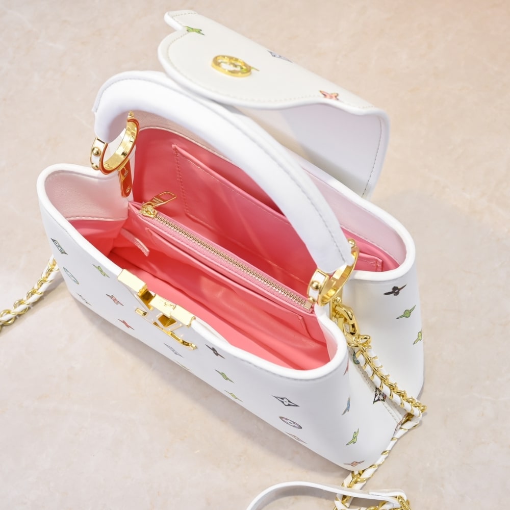 Louis Vuitton X Takashi Murakami Capucines BB Monogram Multicolore Top Handle Bags White 27cm M14165 - Image 6