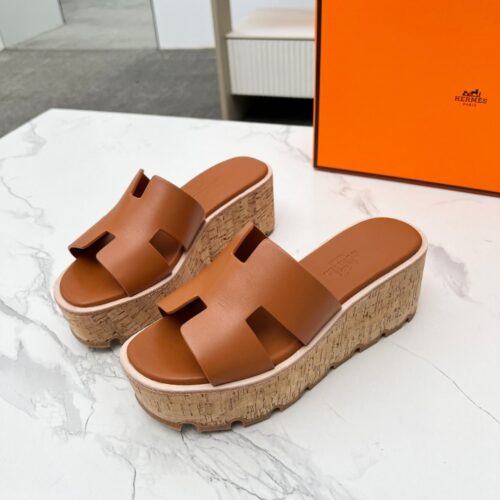 Alternative view of Hermes Eze 30 Sandals Smooth Leather Natural H221026Z A3400