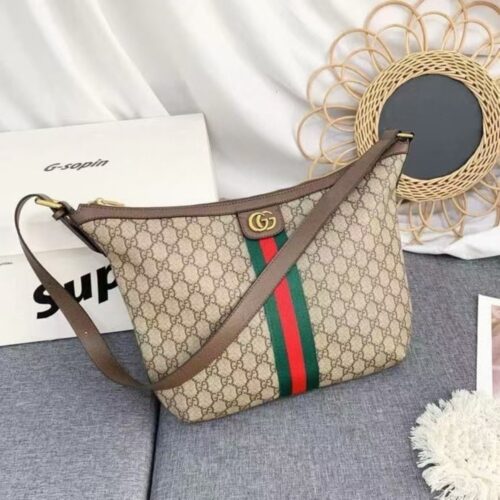 Alternative view of Gucci Ophidia Large GG Supreme Canvas Shoulder Bag Beige Ebony 35Cm